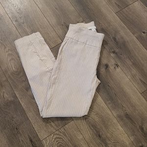 New York and Company XS cream and white striped pants